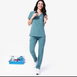 Figs Yola Skinny Scrub Pants Hydrogreen Size XS/P